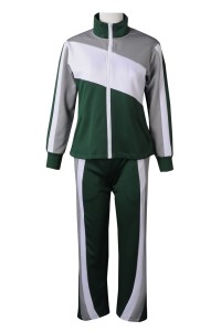 WTV174 Made Women's Wear Contrast Sport Suit Design Drawstring Waist Sport Suit Sport Suit Exclusive 100% Polyester  front view